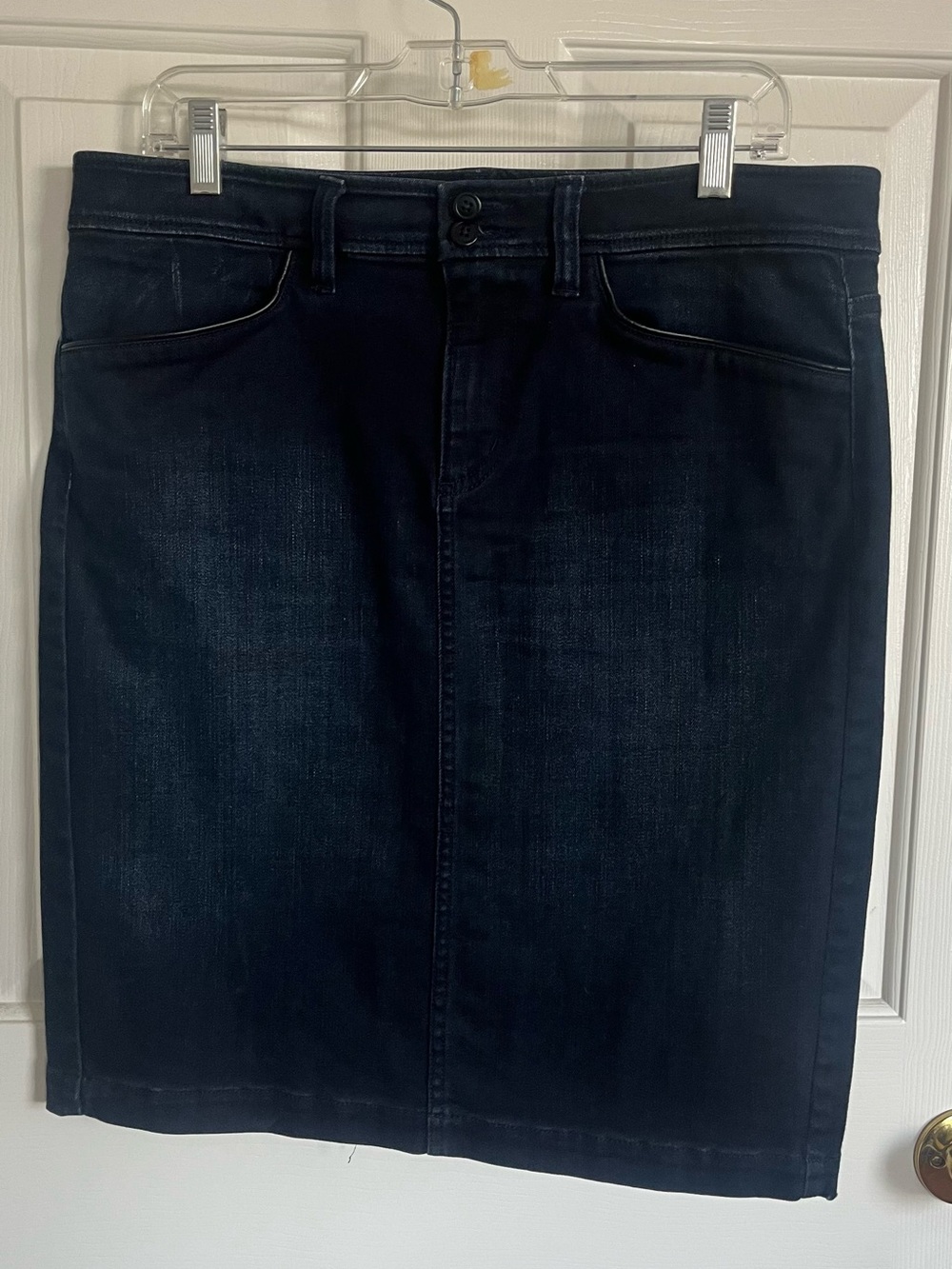 Ralph Laure Dark Wash Denim Pencil Skirt